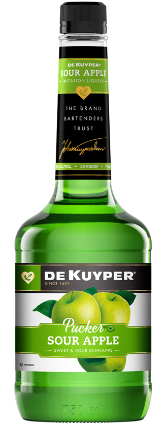 Bottle of DeKuyper® Pucker® Sour Apple Schnapps
