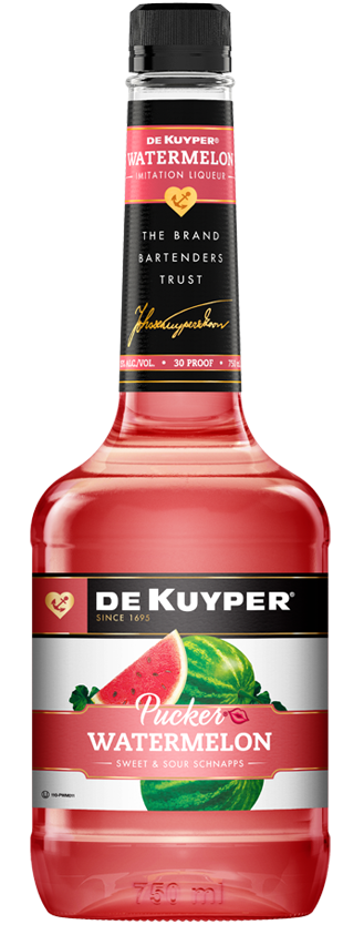 Bottle of DeKuyper® Pucker® Watermelon Schnapps
